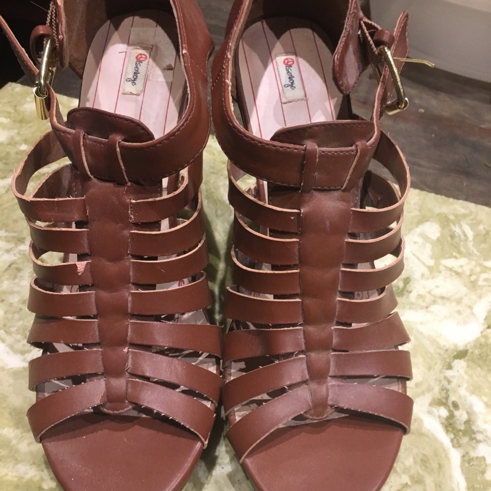 Women's Brown Strappy Gladiator Heels